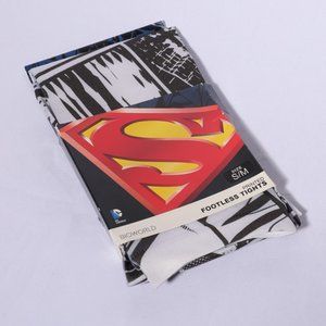 NWT Superman DC Comics B/W footless tights